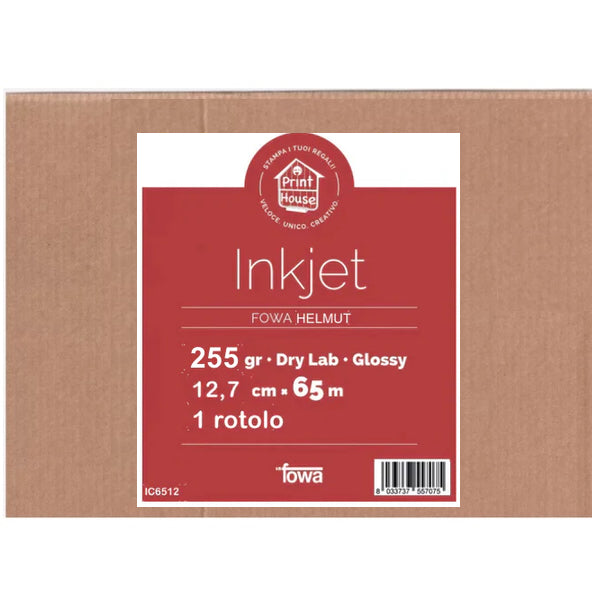 Fowa Helmut Carta Dry Lab 12,7cm x 65m 255gr. Glossy IC6512 Fowa Helmut Carta Dry Lab 12,7cm x 65m 255gr. Glossy IC6512